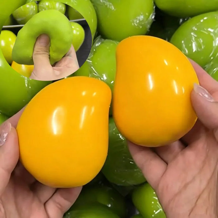 Crispy Mango Stress Ball Squeeze Toy Color-Changing ASMR Fidget Ball