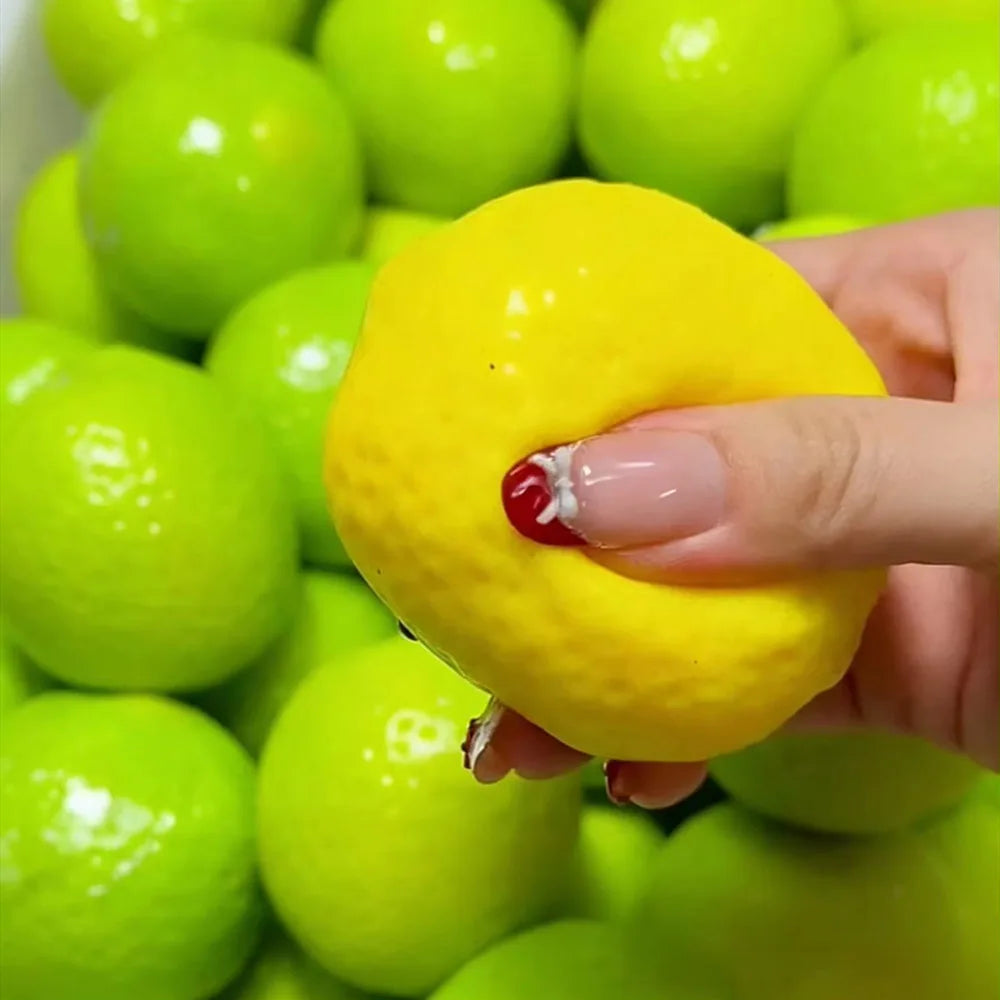 Crispy Lemon Stress Ball Squeeze Toy Color-Changing ASMR Fidget Toy