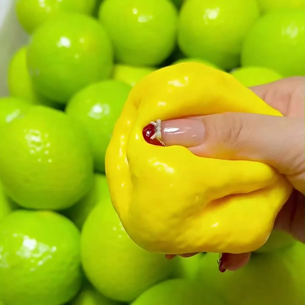 Crispy Lemon Stress Ball Squeeze Toy Color-Changing ASMR Fidget Toy